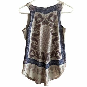 Gaze Paisley Scoop Neck Tank Top S